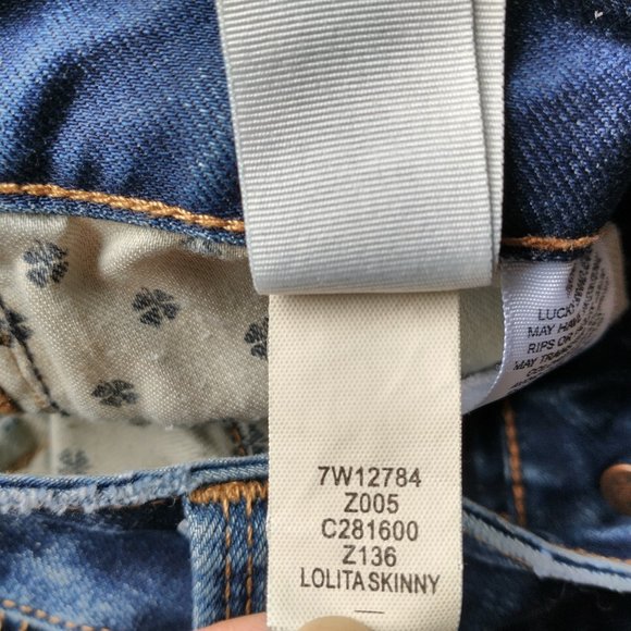 Lucky Brand Lolita Skinny Jeans Medium Wash Blue - Picture 8 of 9